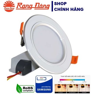 den-led-dowlight-rang-dong-1 âm trần rạng đông viền bạc